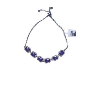 316L Stainless Steel Cubic Zirconia 18k Simulated Peridot Adjustable Bracelet